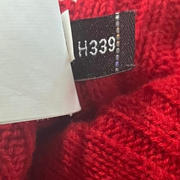 Kate Spade | Wool Blend Ruffle Yoke Bobble Sweater | Charm Red | Women’s Small - Picture 13 of 14